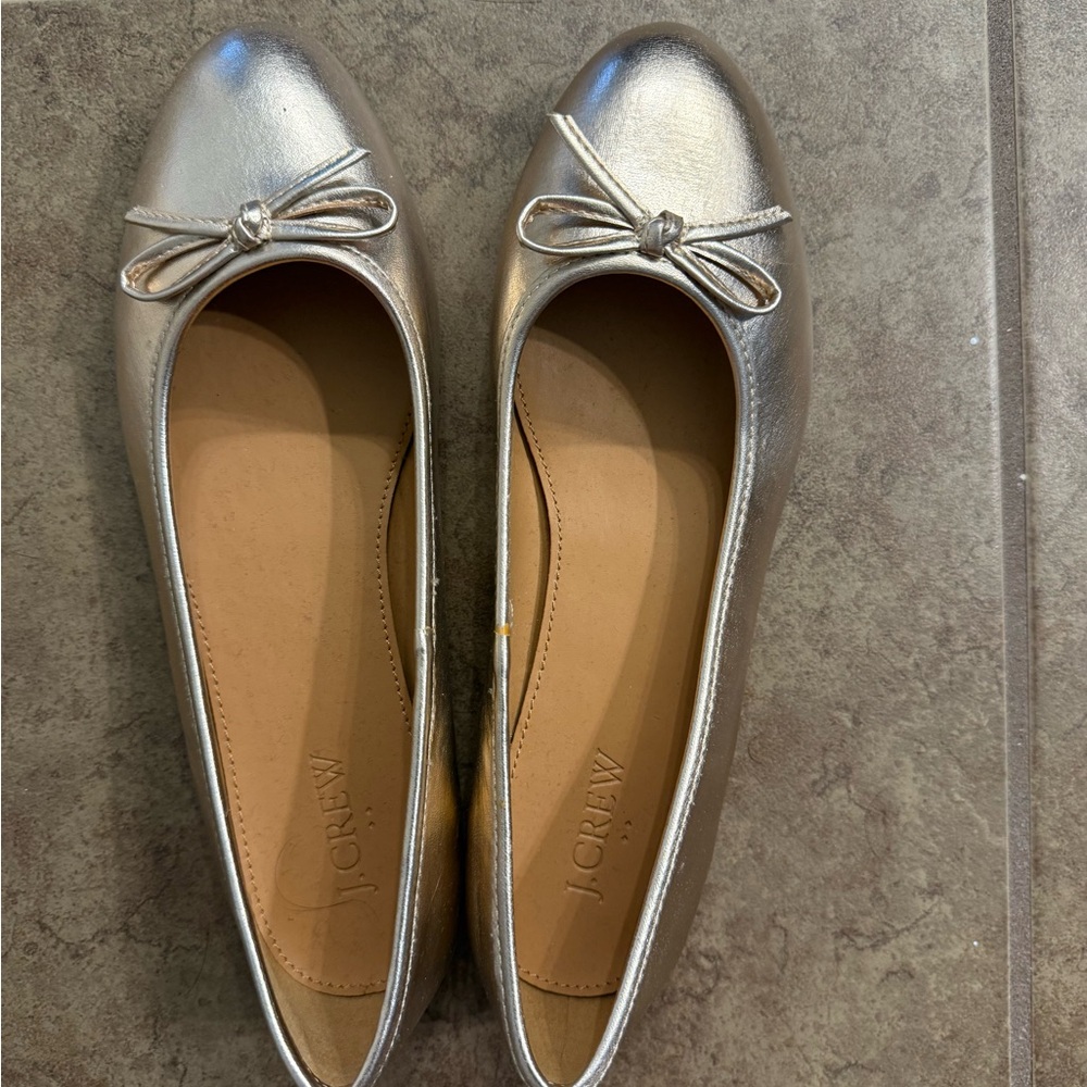 J. Crew Women's Gold Ballet Flats